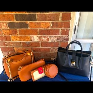 F22 Cognac & Black handbag bundle